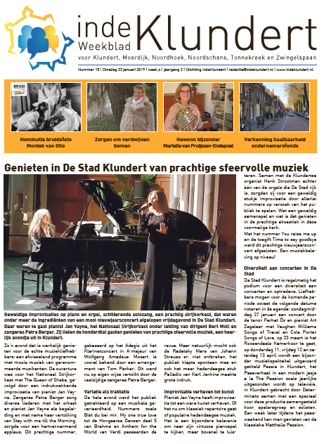 Cover 15e uitgave, 22 januari 2019