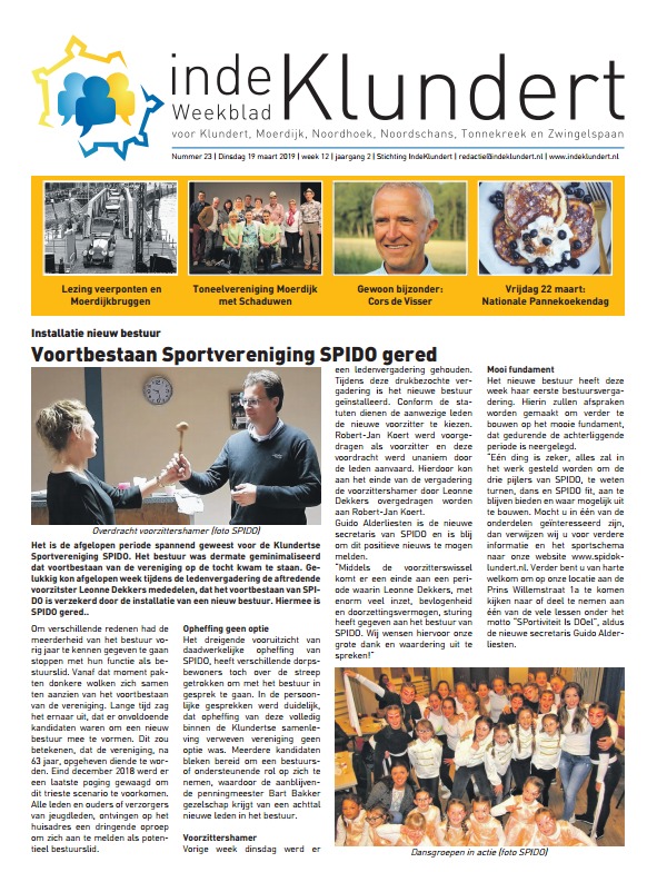 Cover 23e uitgave, 19 maart 2019